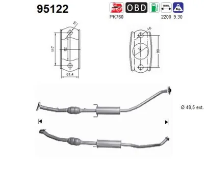 Catalyseur Toyota COROLLA Verso