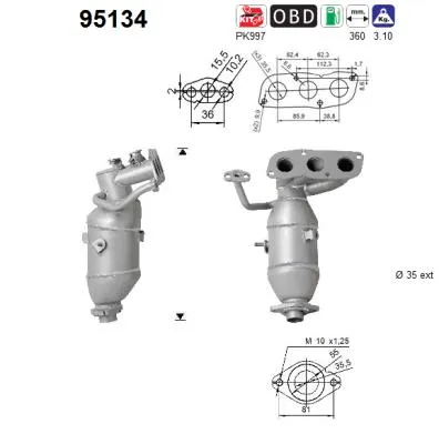 Catalyseur Toyota IQ
