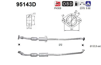 Catalyseur Toyota COROLLA Verso