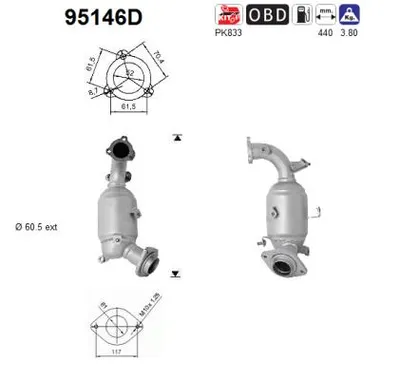 Catalyseur Toyota VERSO