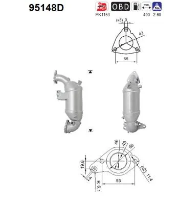 Catalyseur Toyota VERSO S · Subaru TREZIA · Toyota YARIS