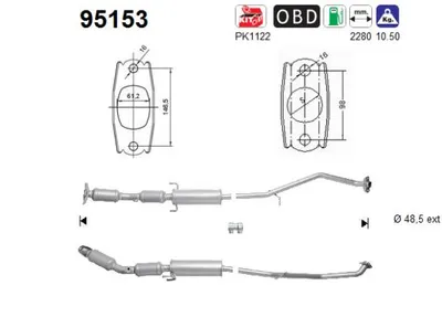 Catalyseur Toyota VERSO