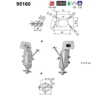 Catalyseur Toyota YARIS · Toyota AYGO · Citroën C1 II