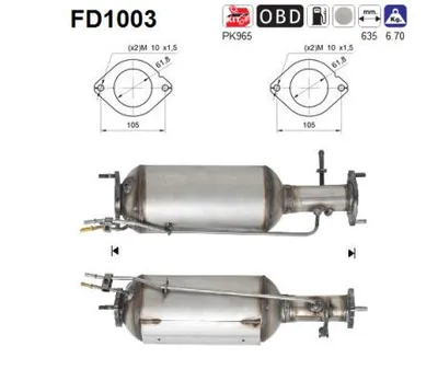 Filtre à particules / à suie, échappement Ford FOCUS C-MAX · Volvo S40 II · Volvo V50
