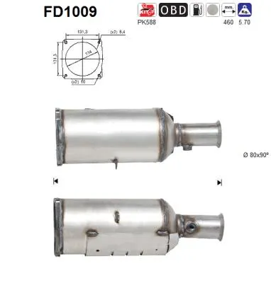 Filtre à particules / à suie, échappement Peugeot 406 · Peugeot 406 Break · Peugeot 406 Coupe