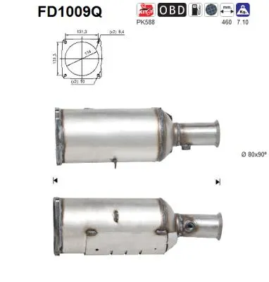 Filtre à particules / à suie, échappement Peugeot 406 · Peugeot 406 Break · Peugeot 406 Coupe