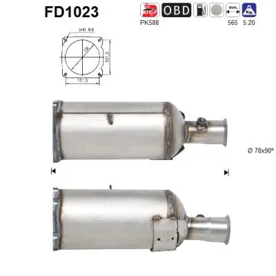 Filtre à particules / à suie, échappement Citroën C4 PICASSO I MPV · Citroën C4 GRAND PICASSO I