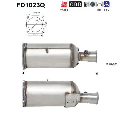 Filtre à particules / à suie, échappement Citroën C4 PICASSO I MPV · Citroën C4 GRAND PICASSO I