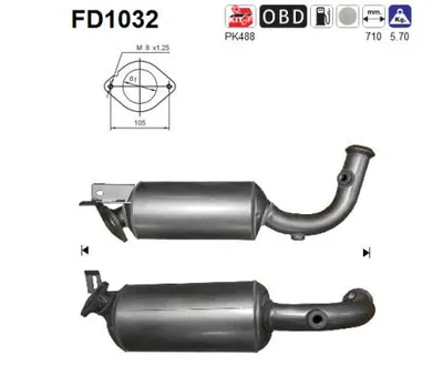 Filtre à particules / à suie, échappement Renault TRAFIC II Bus · Renault TRAFIC II Van · Renault TRAFIC II Platform/Chassis