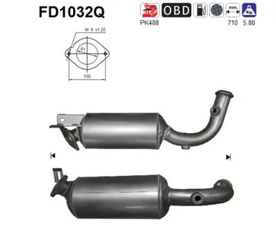 Filtre à particules / à suie, échappement Renault TRAFIC II Bus · Renault TRAFIC II Van · Renault TRAFIC II Platform/Chassis