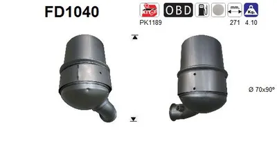 Filtre à particules / à suie, échappement Citroën C4 II · Peugeot 508 I · Peugeot 508 SW I