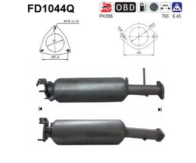Filtre à particules / à suie, échappement Volvo C70 II Convertible · Volvo C30 · Volvo S40 II