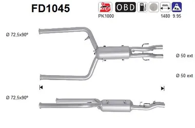 Filtre à particules / à suie, échappement Jaguar S-TYPE II · Jaguar XF I