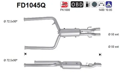 Filtre à particules / à suie, échappement Jaguar S-TYPE II · Jaguar XF I