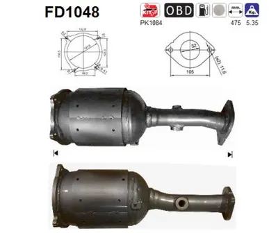 Filtre à particules / à suie, échappement Nissan QASHQAI I