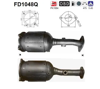 Filtre à particules / à suie, échappement Nissan QASHQAI I