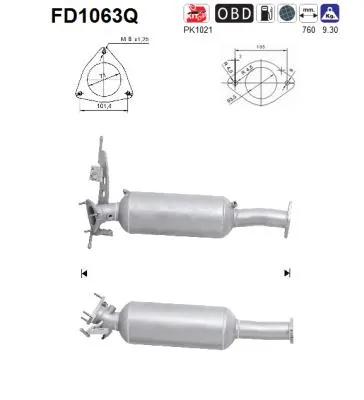 Filtre à particules / à suie, échappement Volvo V60 I · Volvo S80 II · Volvo S60 II