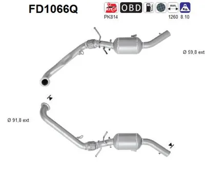 Filtre à particules / à suie, échappement Mercedes-Benz A-CLASS · Mercedes-Benz B-CLASS Sports Tourer