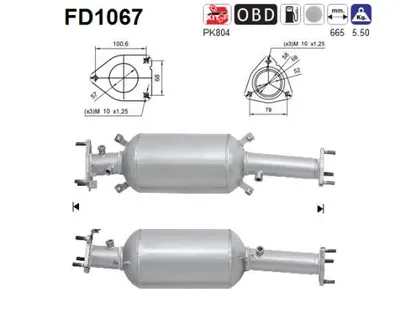 Filtre à particules / à suie, échappement Honda CR-V III