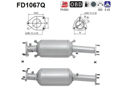 Filtre à particules / à suie, échappement Honda CR-V III