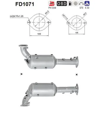 Filtre à particules / à suie, échappement Nissan PATHFINDER III · Nissan NAVARA NP300 · Nissan NAVARA NP300 Platform/Chassis