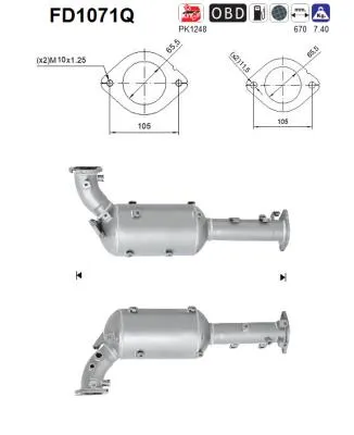 Filtre à particules / à suie, échappement Nissan PATHFINDER III · Nissan NAVARA NP300 · Nissan NAVARA NP300 Platform/Chassis