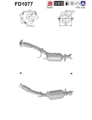 Filtre à particules / à suie, échappement Nissan QASHQAI I · Renault KOLEOS I · Nissan QASHQAI I VAN