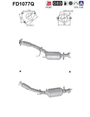 Filtre à particules / à suie, échappement Nissan QASHQAI I · Renault KOLEOS I · Nissan QASHQAI I VAN