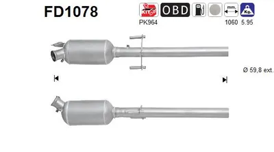 Filtre à particules / à suie, échappement Mercedes-Benz VIANO · Mercedes-Benz VITO / MIXTO Van · Mercedes-Benz VITO Bus