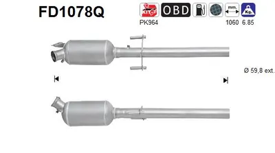 Filtre à particules / à suie, échappement Mercedes-Benz VIANO · Mercedes-Benz VITO / MIXTO Van · Mercedes-Benz VITO Bus