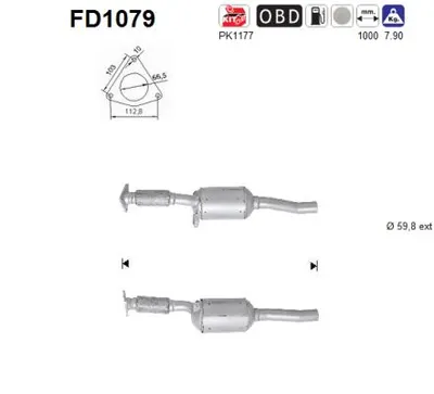 Filtre à particules / à suie, échappement Renault LATITUDE