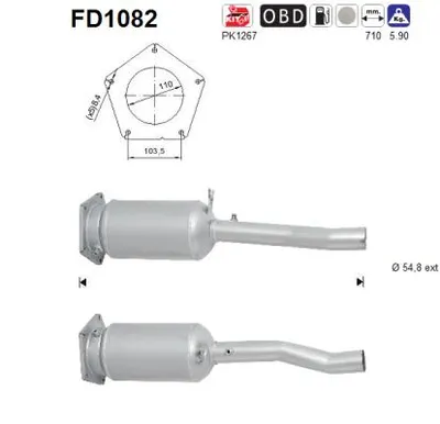 Filtre à particules / à suie, échappement Vw SHARAN · Seat ALHAMBRA