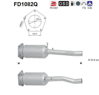 Filtre à particules / à suie, échappement Vw SHARAN · Seat ALHAMBRA