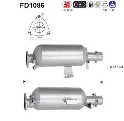 Filtre à particules / à suie, échappement Land Rover DISCOVERY IV · Land Rover RANGE ROVER SPORT I · Land Rover DISCOVERY IV VAN