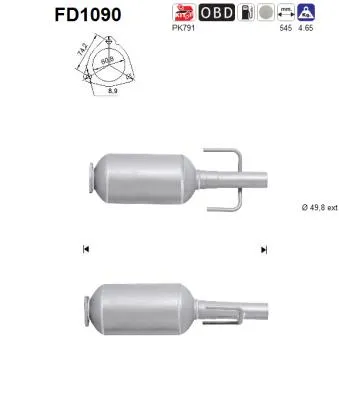 Filtre à particules / à suie, échappement Opel ASTRA H Estate Van · Opel ASTRA H · Vauxhall ASTRA Mk V