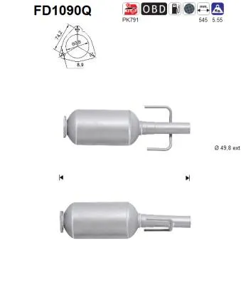 Filtre à particules / à suie, échappement Opel ASTRA H Estate Van · Opel ASTRA H · Vauxhall ASTRA Mk V
