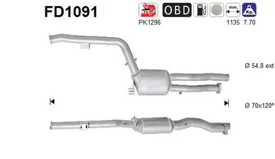 Filtre à particules / à suie, échappement Mercedes-Benz E-CLASS · Mercedes-Benz E-CLASS T-Model · Mercedes-Benz CLS