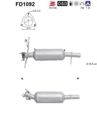 Filtre à particules / à suie, échappement Land Rover FREELANDER 2 · Land Rover FREELANDER 2 VAN