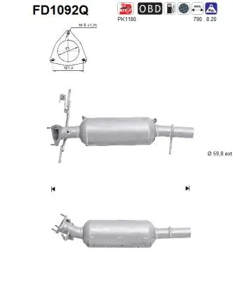 Filtre à particules / à suie, échappement Land Rover FREELANDER 2 · Land Rover FREELANDER 2 VAN