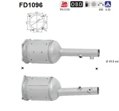 Filtre à particules / à suie, échappement Renault KANGOO / GRAND KANGOO II · Renault KANGOO Express · Renault KANGOO BE BOP