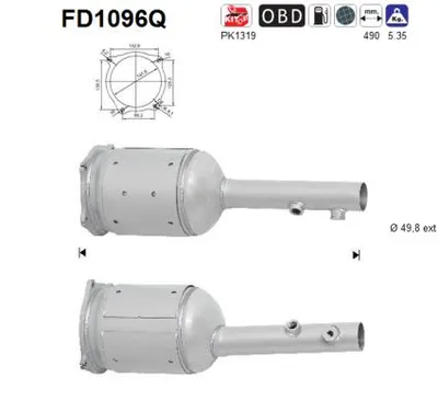 Filtre à particules / à suie, échappement Renault KANGOO / GRAND KANGOO II · Renault KANGOO Express · Renault KANGOO BE BOP