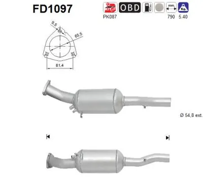 Filtre à particules / à suie, échappement Audi A6 C6 · Audi A6 C6 Avant · Audi A6 Allroad C6