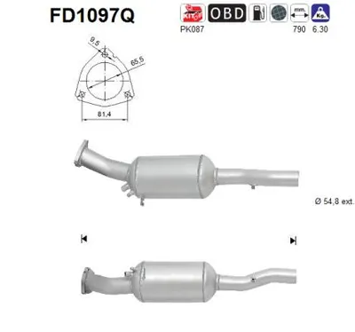 Filtre à particules / à suie, échappement Audi A6 C6 · Audi A6 C6 Avant · Audi A6 Allroad C6