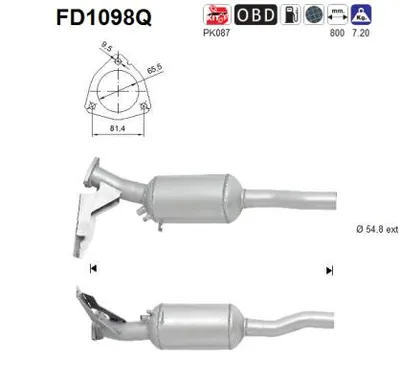 Filtre à particules / à suie, échappement Audi A6 C6 · Audi A6 C6 Avant · Audi A6 Allroad C6