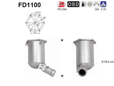 Filtre à particules / à suie, échappement Mercedes-Benz C-CLASS T-Model · Mercedes-Benz C-CLASS · Mercedes-Benz C-CLASS Coupe
