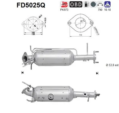 Filtre à particules / à suie, échappement Mazda 3 · Mazda 3 Saloon