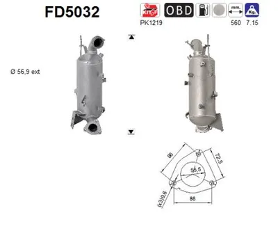 Filtre à particules / à suie, échappement Opel ASTRA J Sports Tourer · Vauxhall ASTRA Mk VI Estate · Vauxhall INSIGNIA Mk I Sports Tourer