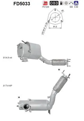 Filtre à particules / à suie, échappement Seat ALHAMBRA · Vw SHARAN · Vw SHARAN VAN