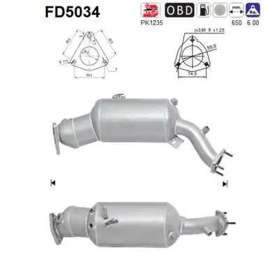 Filtre à particules / à suie, échappement Audi A6 C7 · Audi A6 C7 Avant · Audi Q5