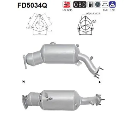 Filtre à particules / à suie, échappement Audi A6 C7 · Audi A6 C7 Avant · Audi Q5